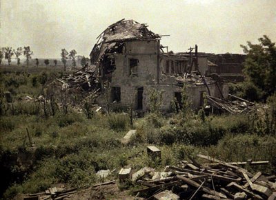 The Boevre farm building in ruins, Soissons, Aisne, France, 1917 by Fernand Cuville
